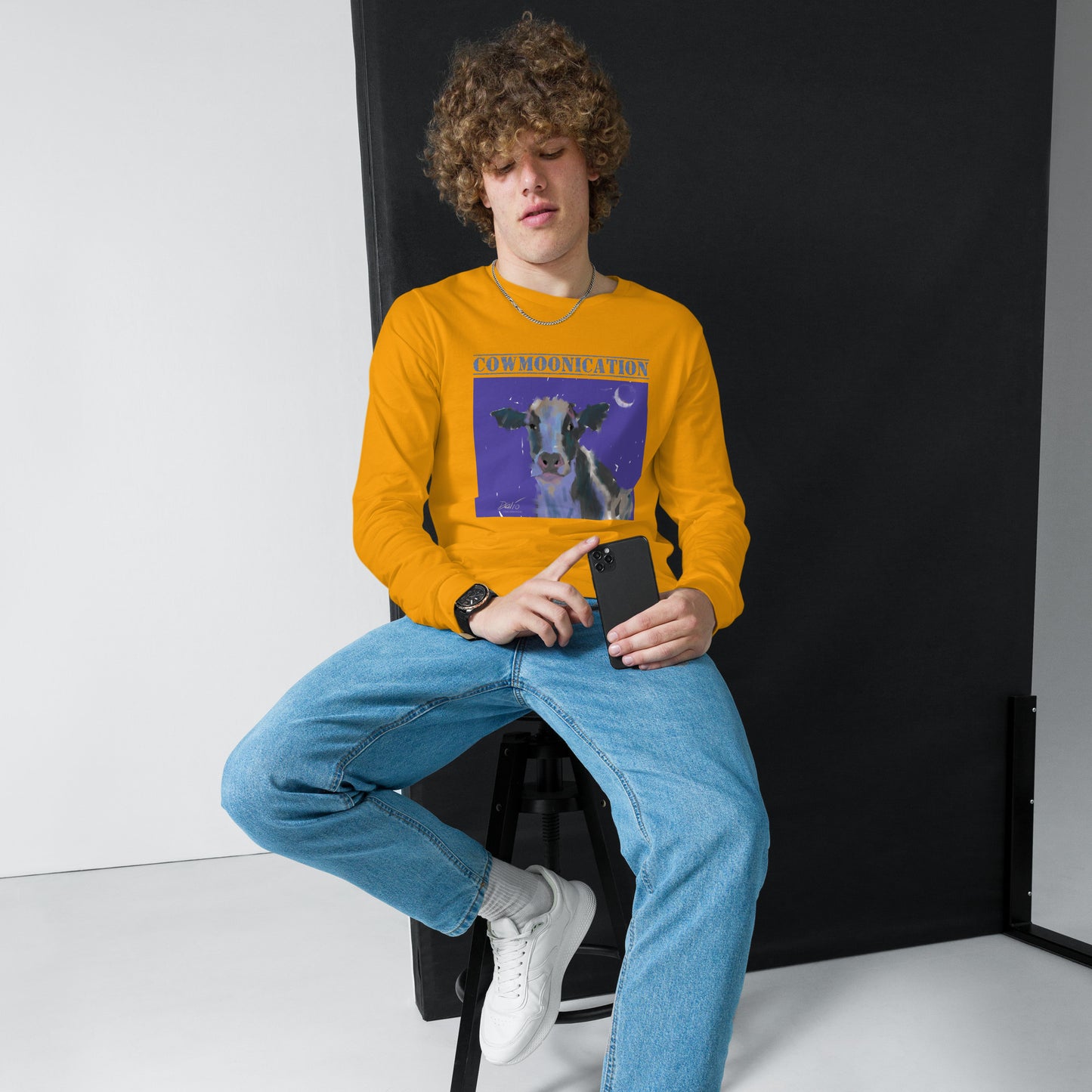 Cowmoonication - Unisex Long Sleeve Tee