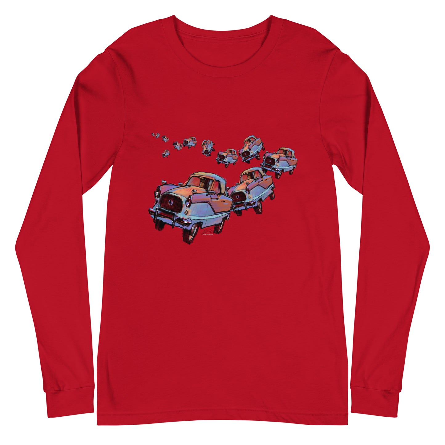 Metropolitan Car Parade - no text - Unisex Long Sleeve Tee