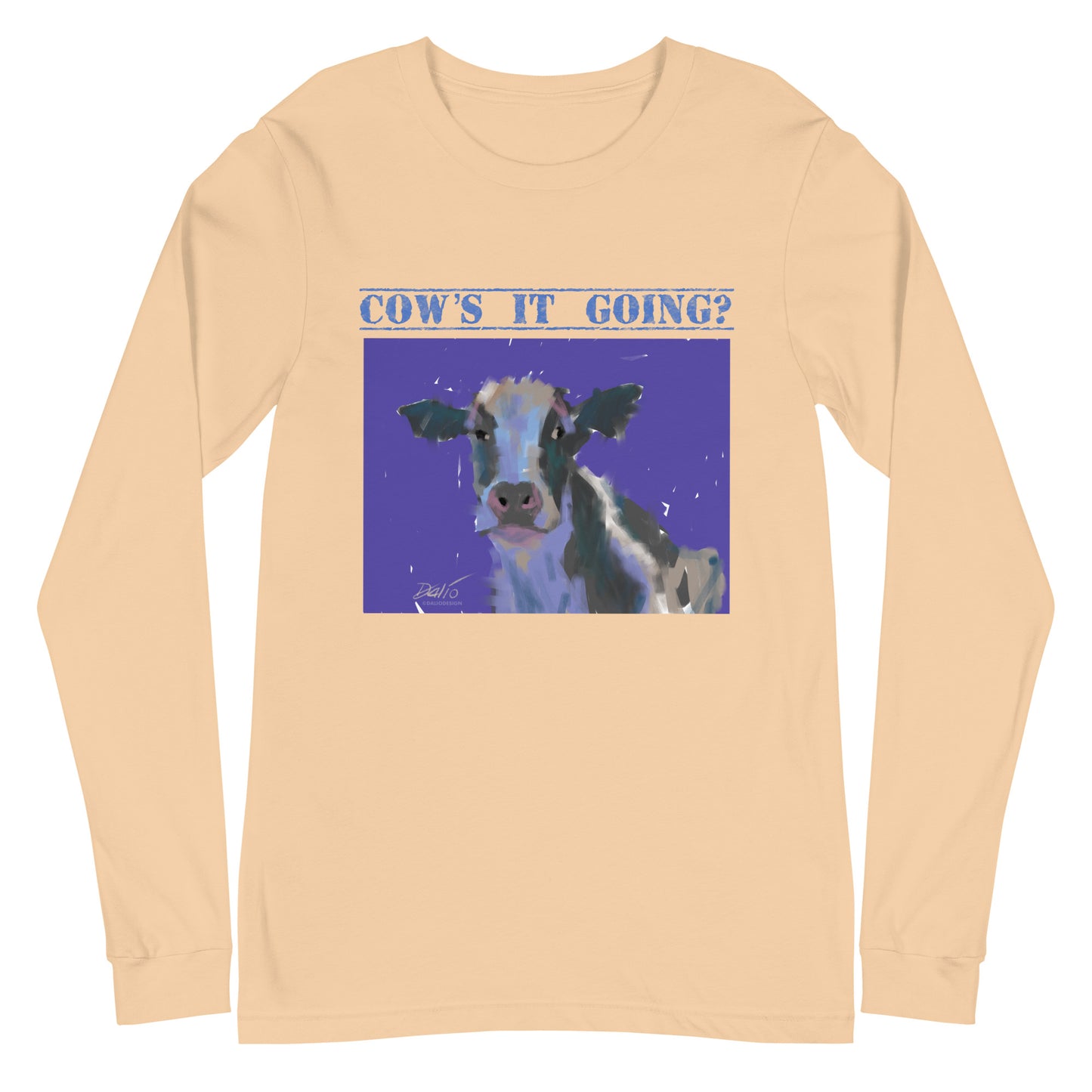 Cow’s It Going - text - Unisex Long Sleeve Tee