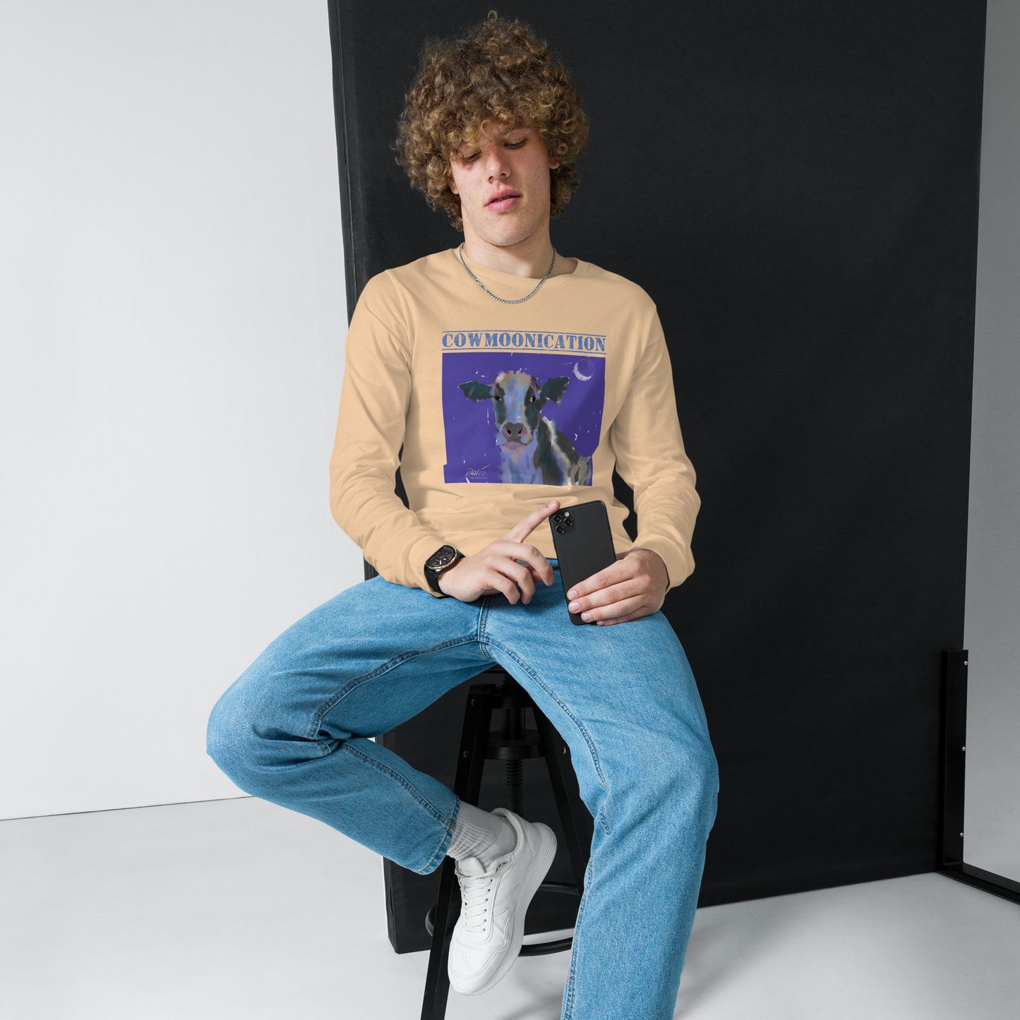 Cowmoonication - Unisex Long Sleeve Tee