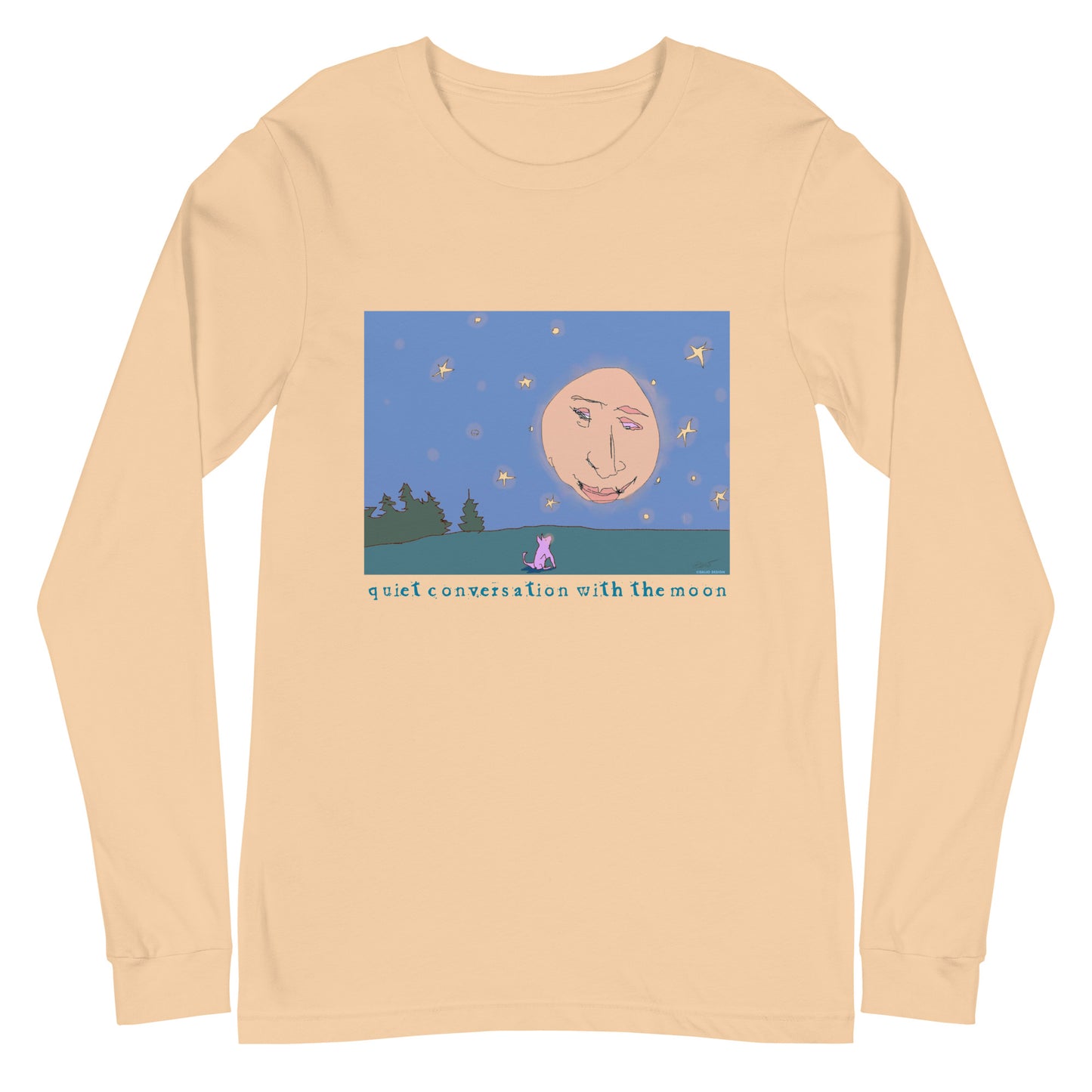 Quiet Conversation With the Moon - Unisex Long Sleeve Tee