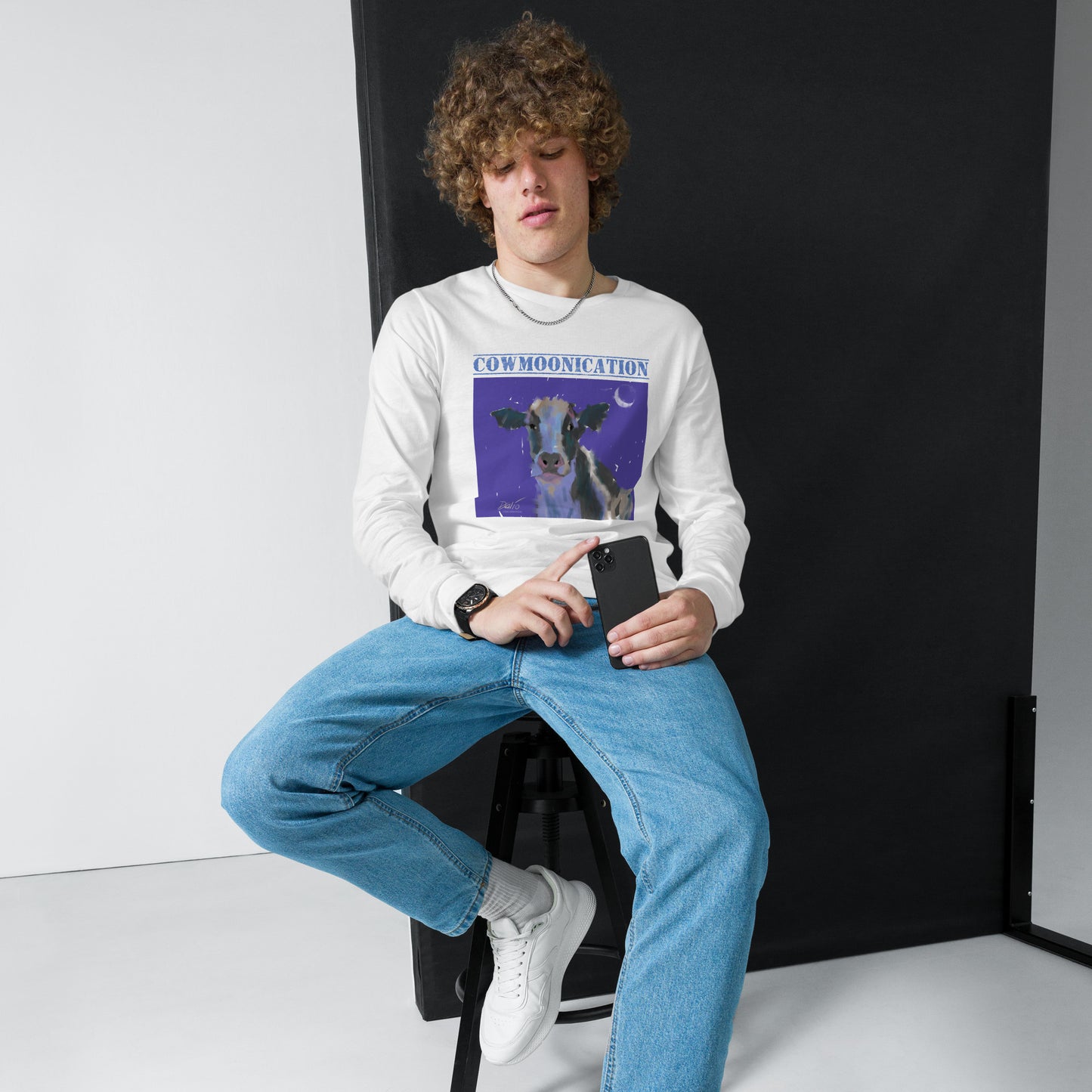 Cowmoonication - Unisex Long Sleeve Tee