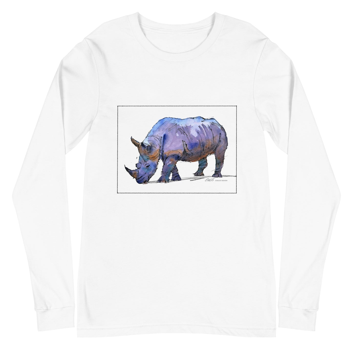 Southern White Rhino - Unisex Long Sleeve Tee