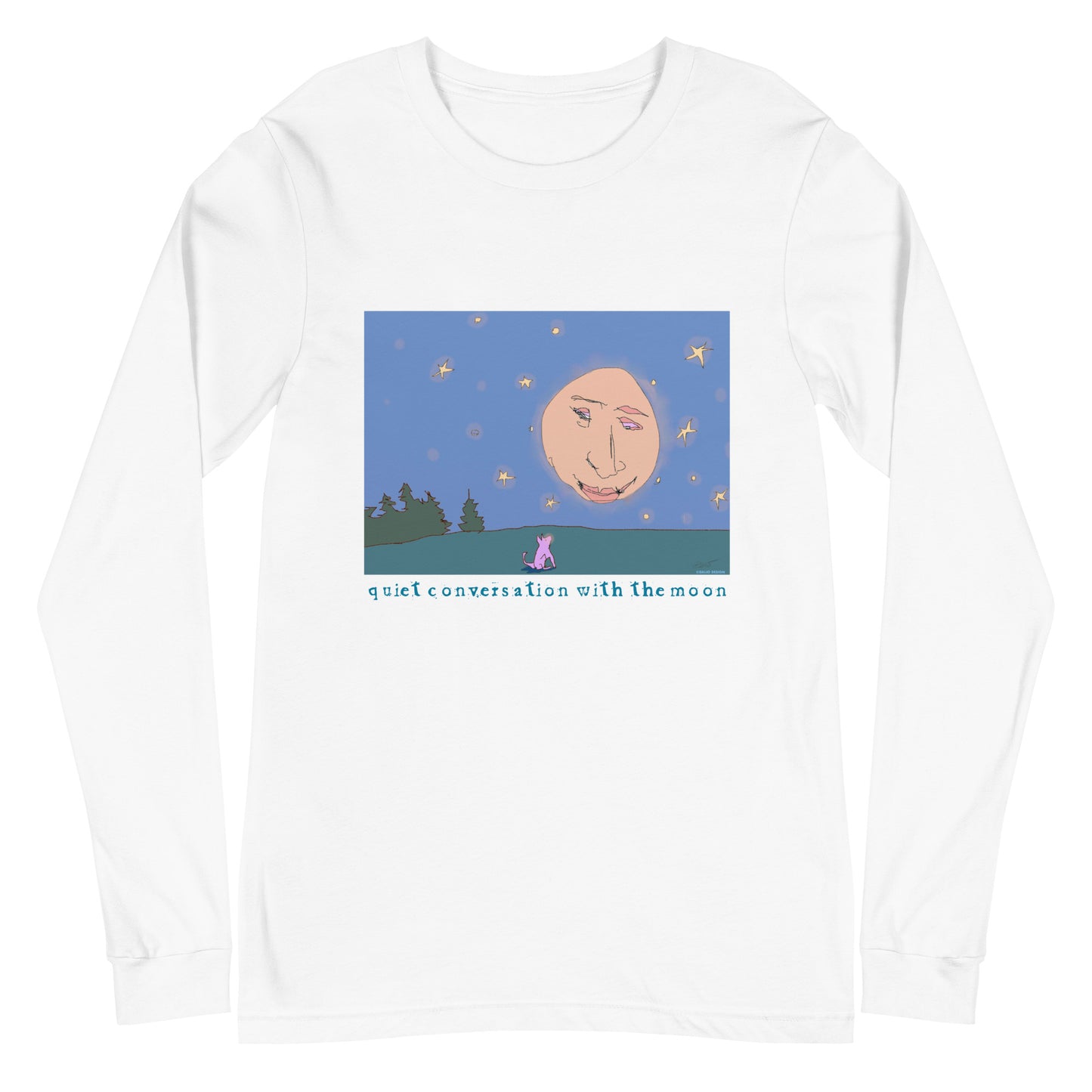 Quiet Conversation With the Moon - Unisex Long Sleeve Tee