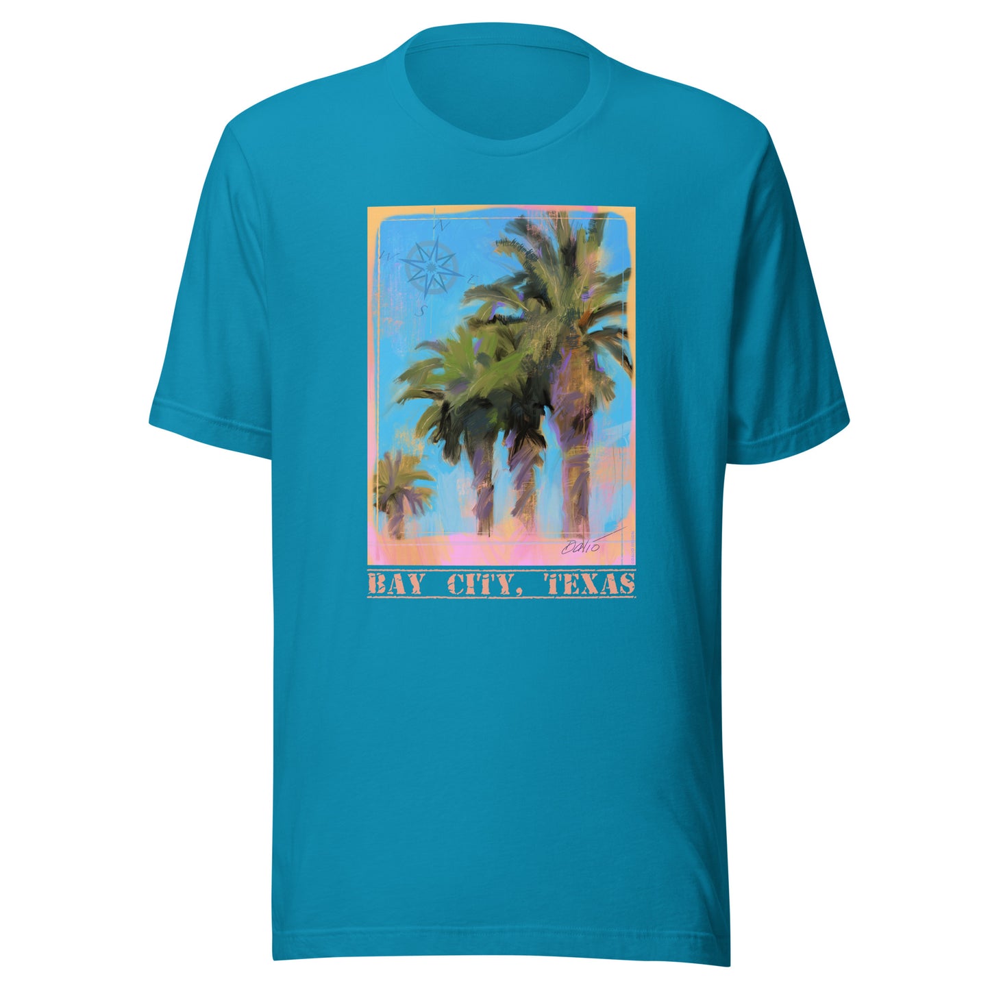 Bay City, Texas - Palms - Light Font - Unisex t-shirt