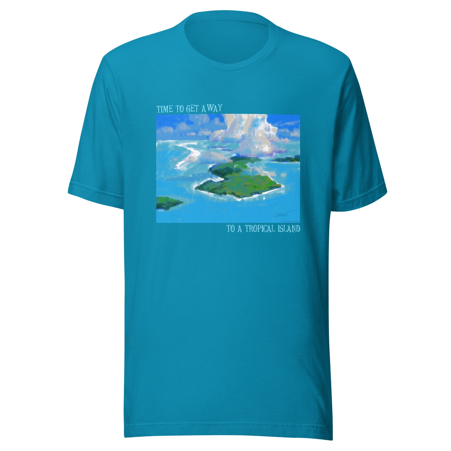 Time to Get Away - Island - Light Font - Unisex t-shirt