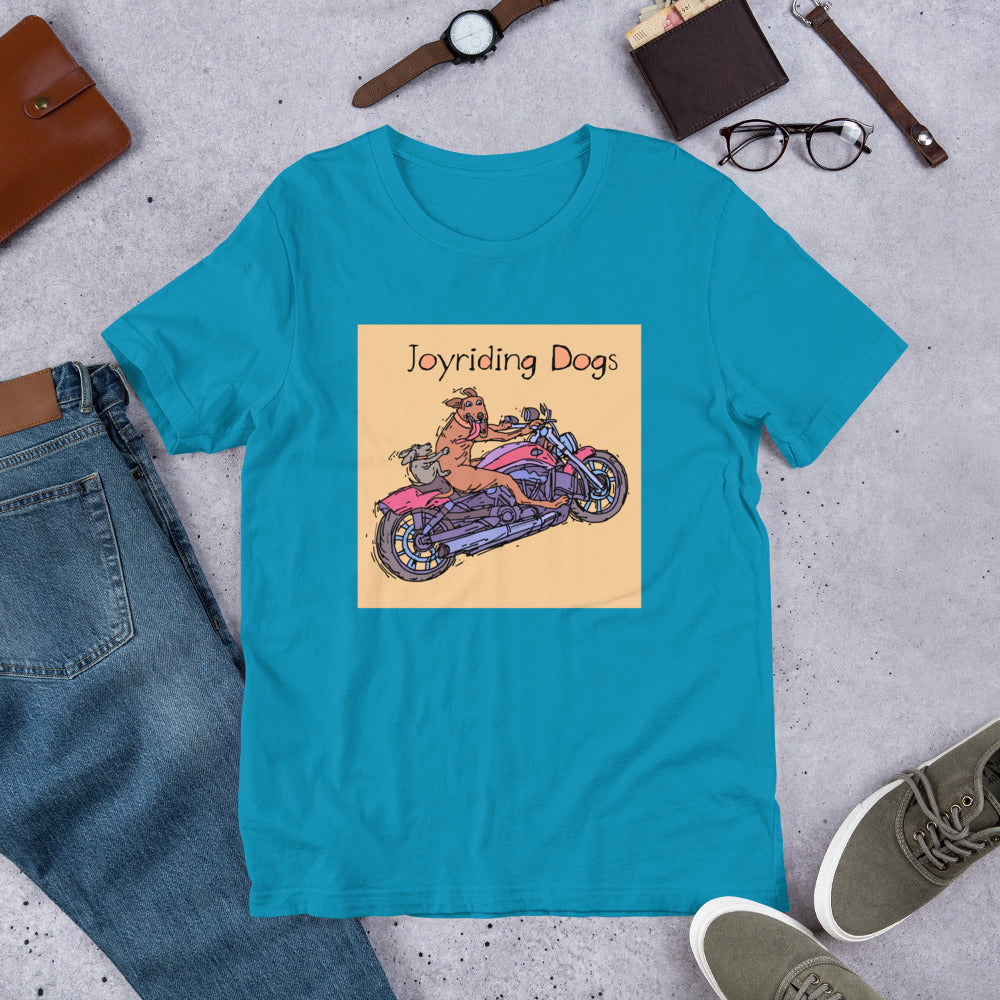 Joyriding Dogs - Two Riders Red Motorcycle - Unisex t-shirt