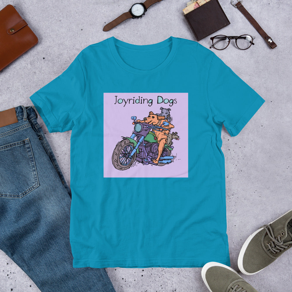Joyriding Dogs - Two Riders Green Motorcycle - Unisex t-shirt