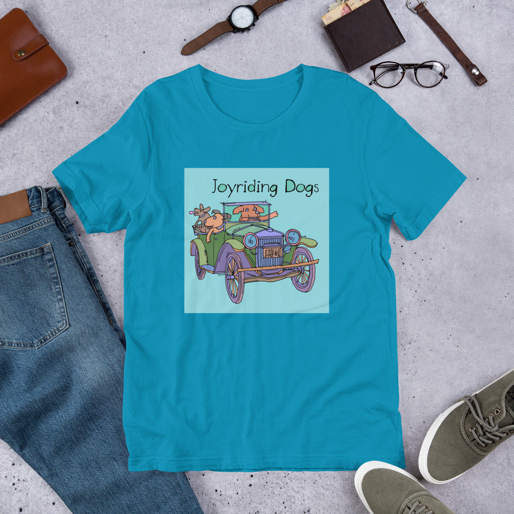 Joyriding Dogs - Green Car - Unisex t-shirt