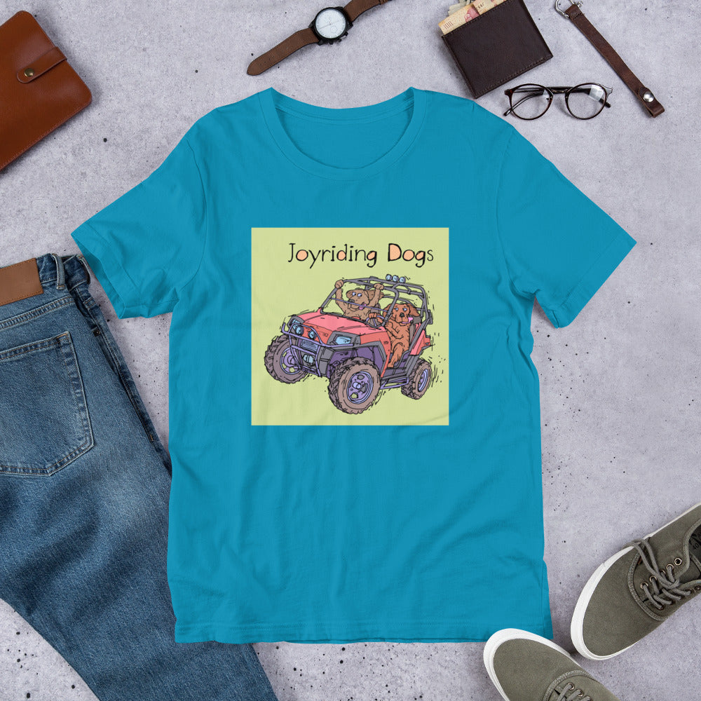 Joyriding Dogs - Two Riders in one Red ATV - Unisex t-shirt