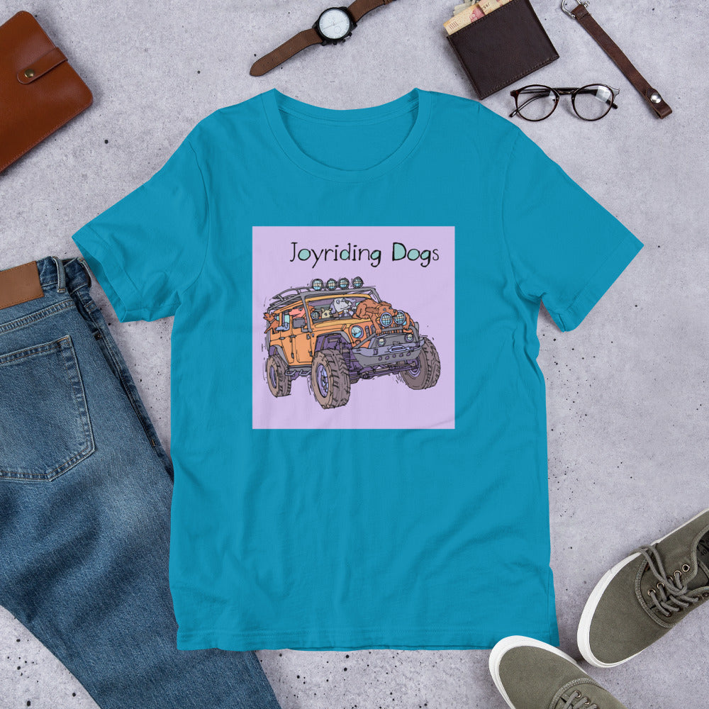 Joy Riding Dogs - Yellow Jeep - Unisex t-shirt