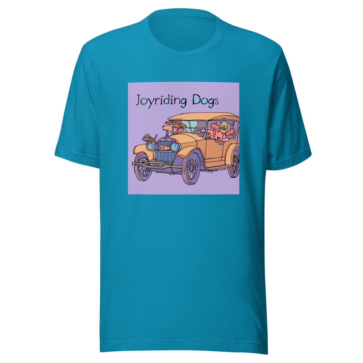 Cowboy Joyriding Dogs - Yellow Car - Unisex t-shirt