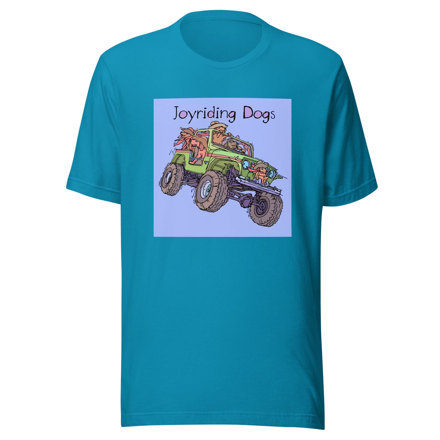 Cowboy Joyriding Dogs - Green Jeep - Unisex t-shirt