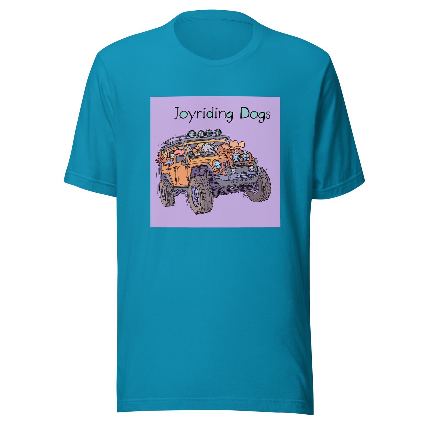 Cowboy Joyriding Dogs - Yellow Jeep - Unisex t-shirt