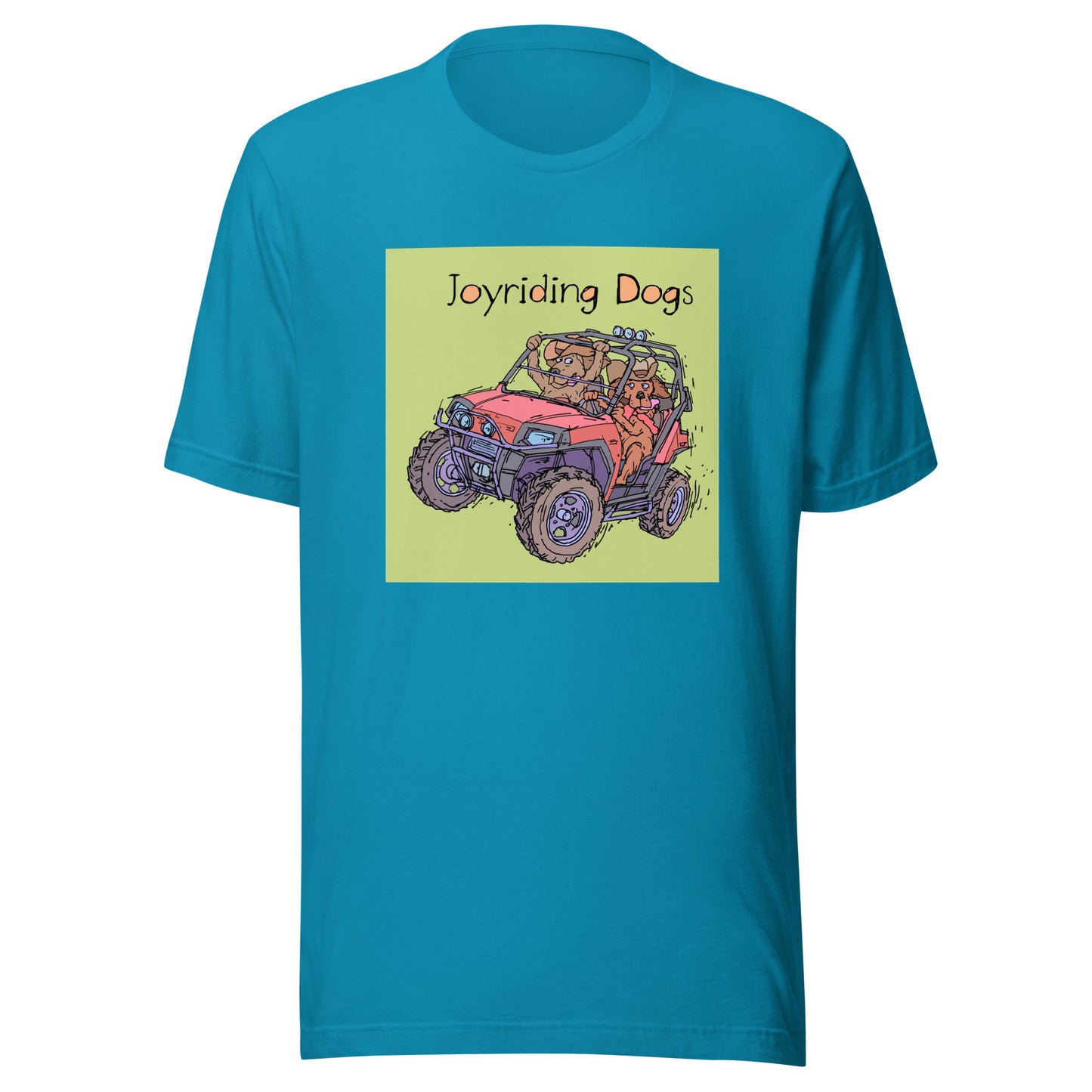 Cowboy Joiyriding Dogs - Two Riders in One Red ATV - Unisex t-shirt