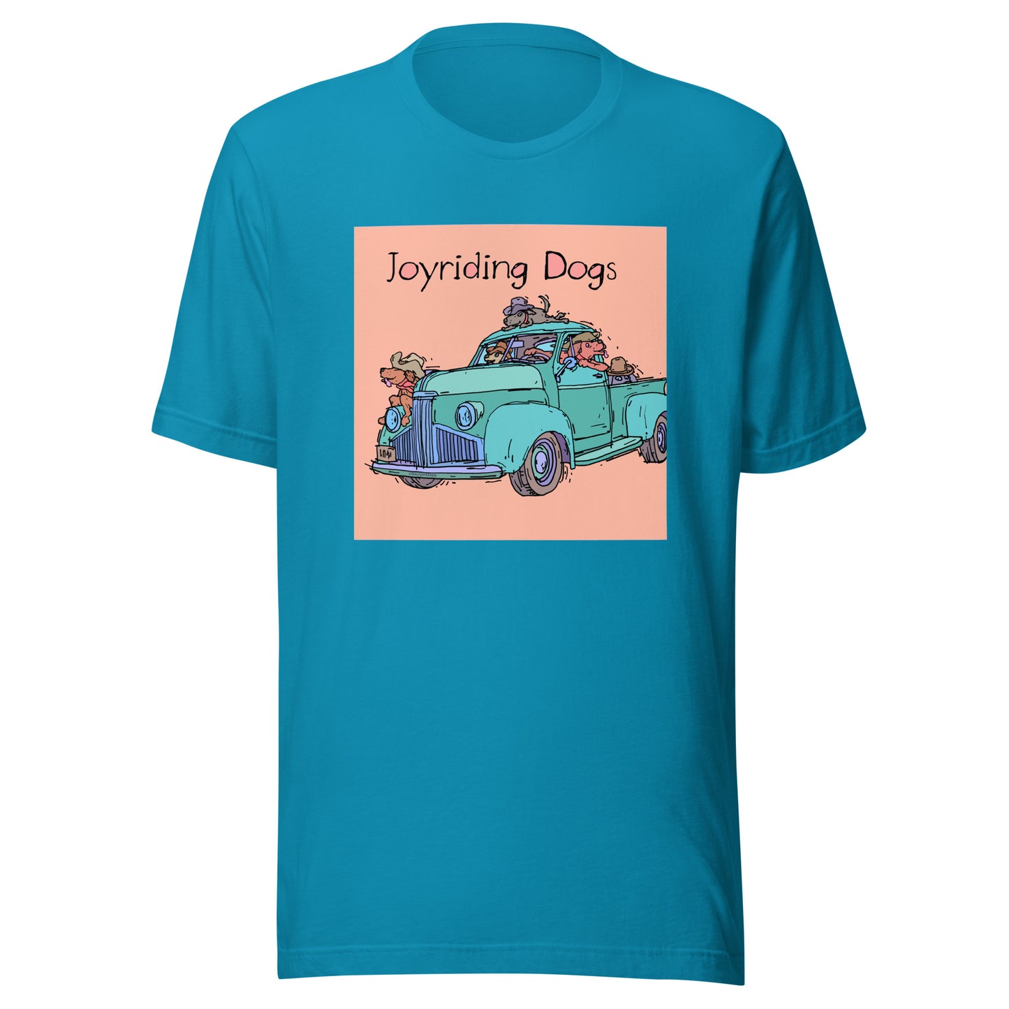 Cowboy Joyriding Dogs - Green Pickup - Unisex t-shirt