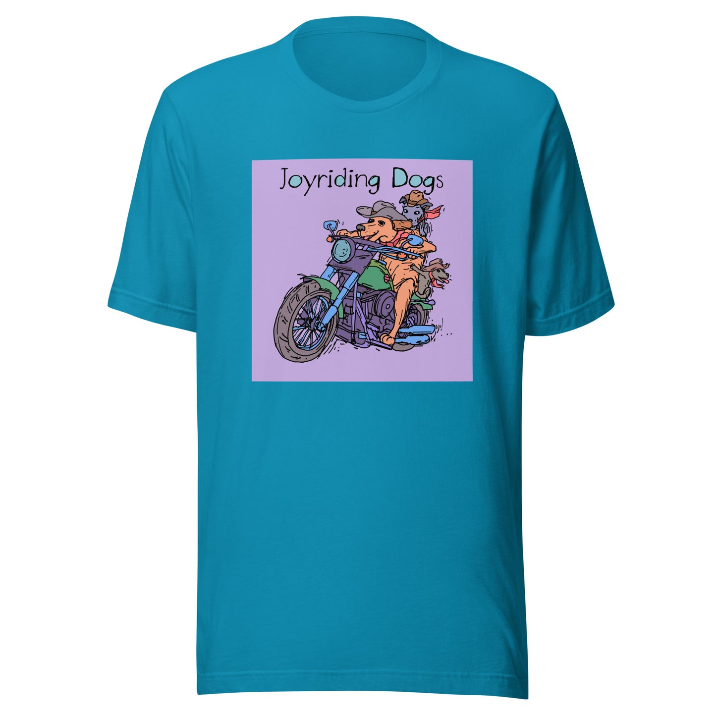 Cowboy Joyriding Dogs - Two Riders Green Motorcycle - Unisex t-shirt