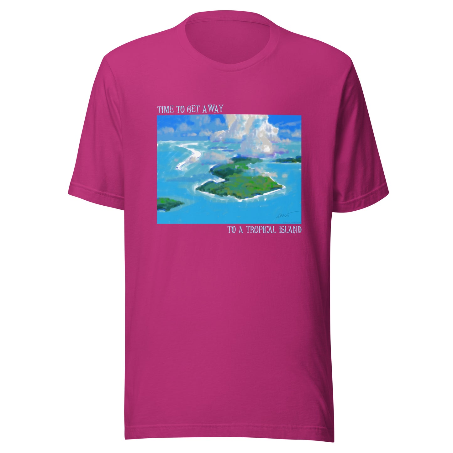 Time to Get Away - Island - Light Font - Unisex t-shirt