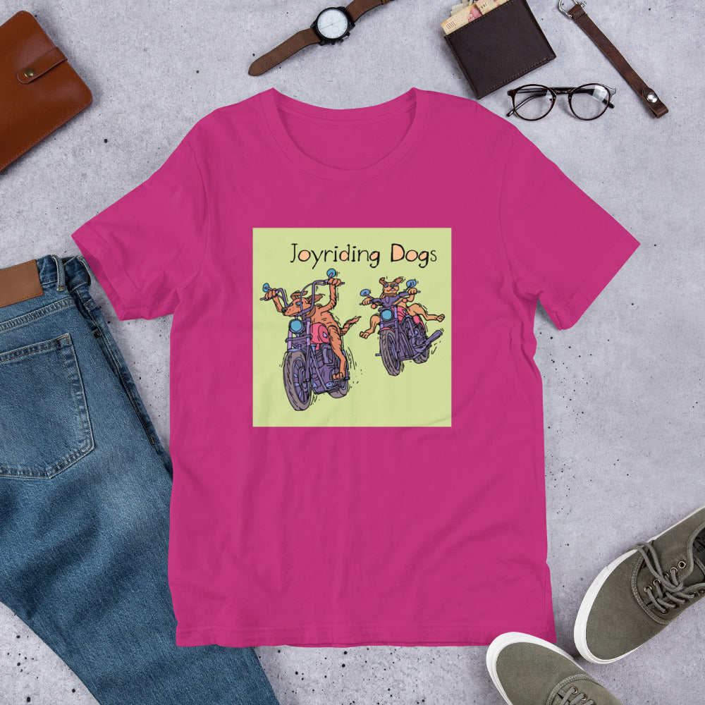 Joyriding Dogs - Two Motorcycles - Unisex t-shirt