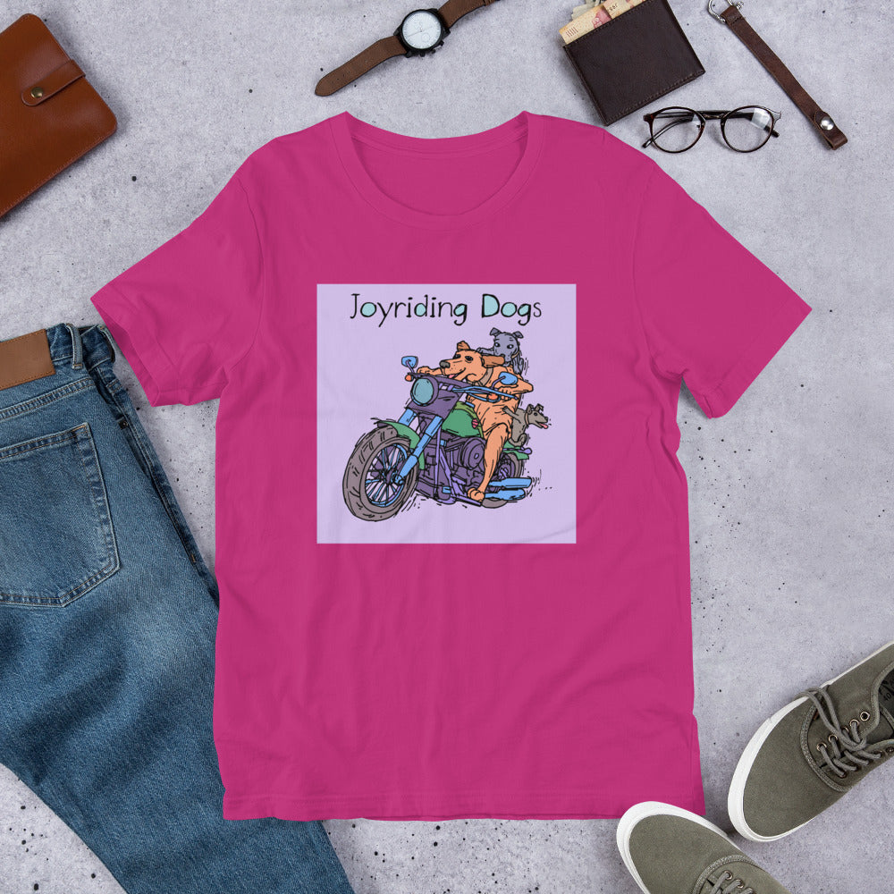 Joyriding Dogs - Two Riders Green Motorcycle - Unisex t-shirt