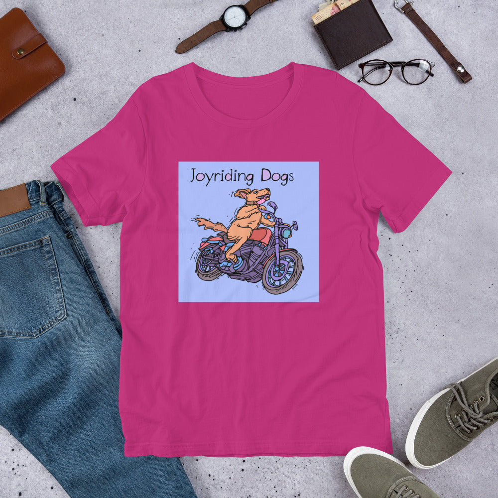 Joyriding Dogs - One Rider Red Motorcycle - Unisex t-shirt