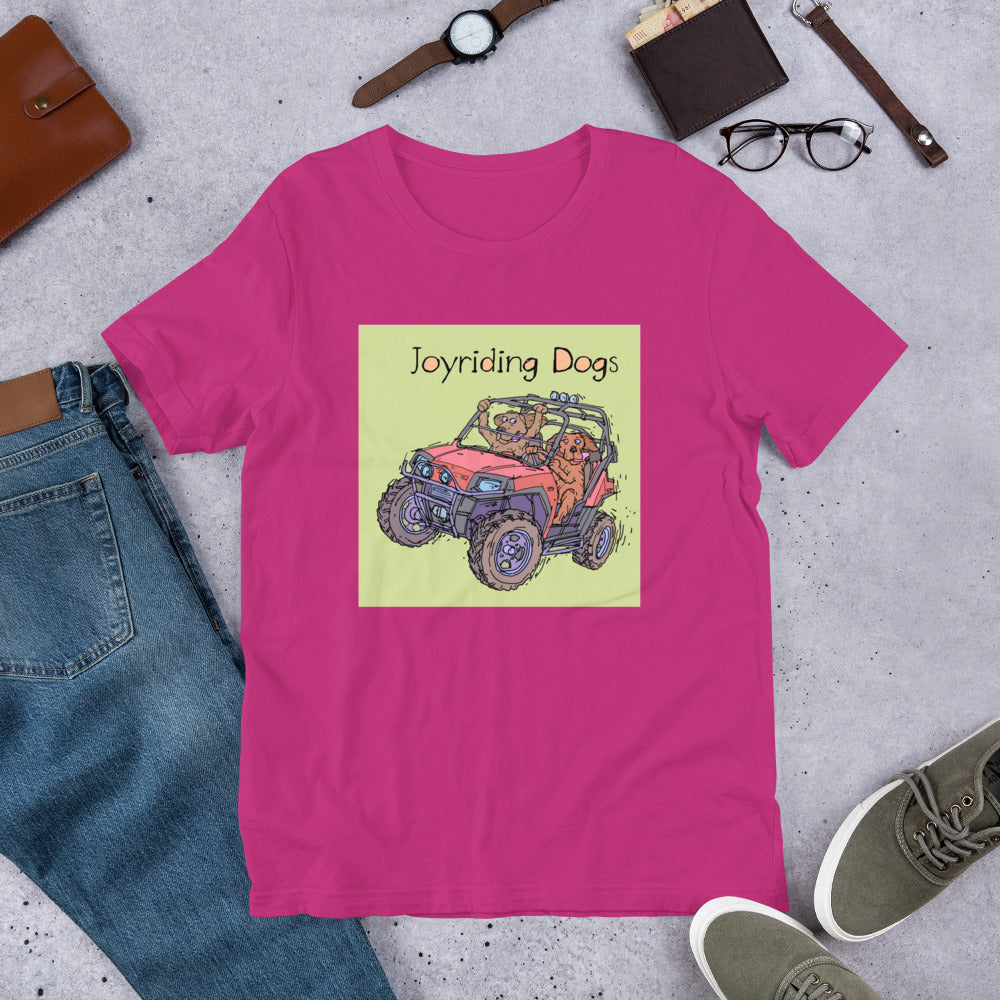 Joyriding Dogs - Two Riders in one Red ATV - Unisex t-shirt