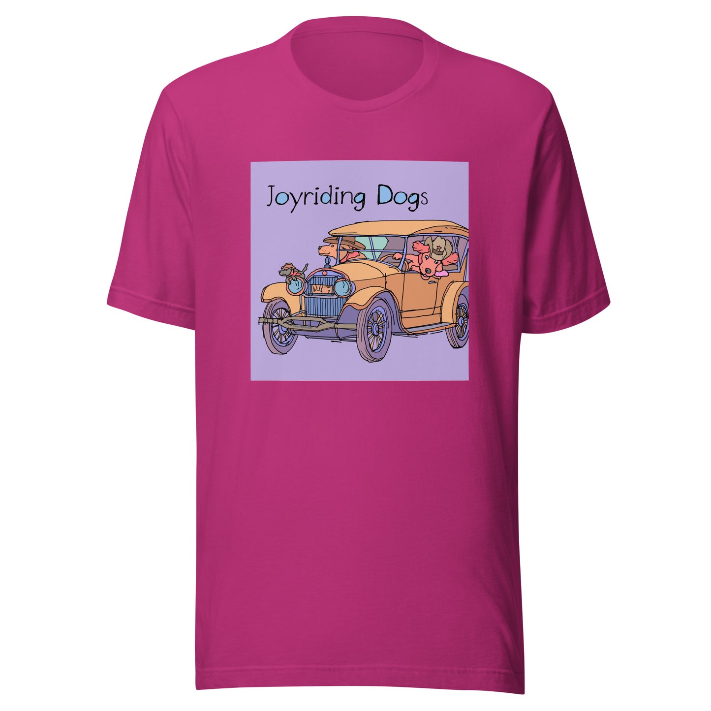 Cowboy Joyriding Dogs - Yellow Car - Unisex t-shirt