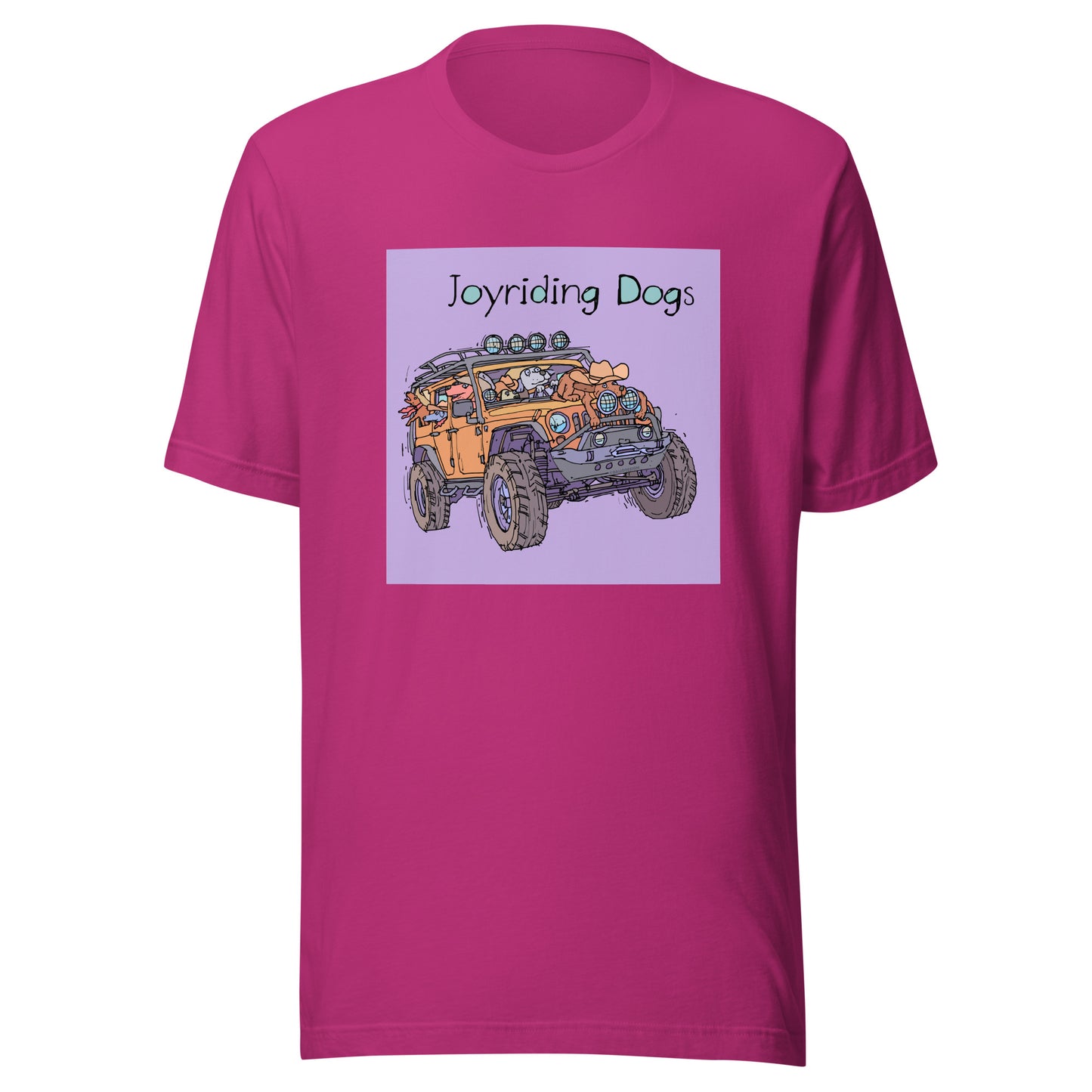 Cowboy Joyriding Dogs - Yellow Jeep - Unisex t-shirt