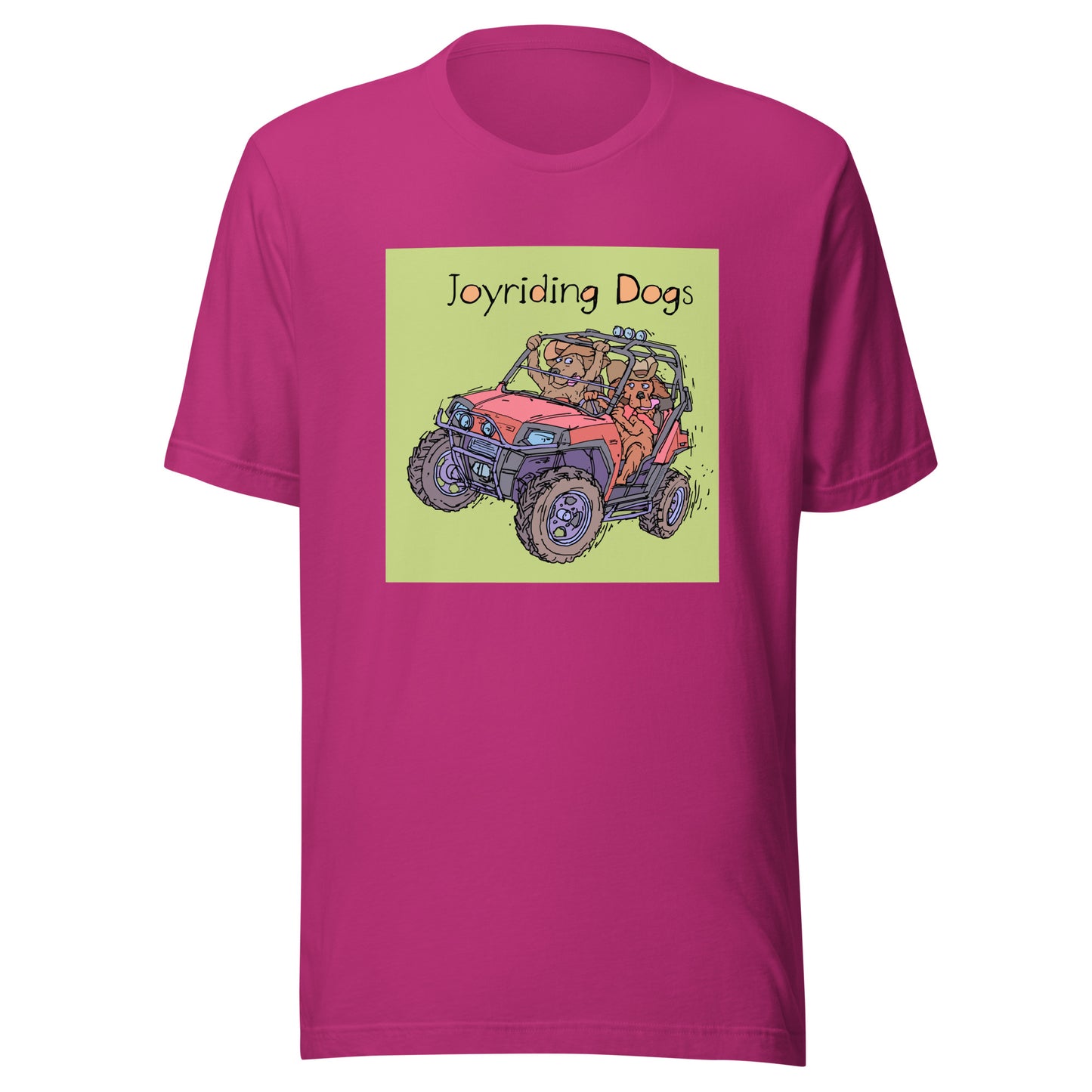 Cowboy Joiyriding Dogs - Two Riders in One Red ATV - Unisex t-shirt