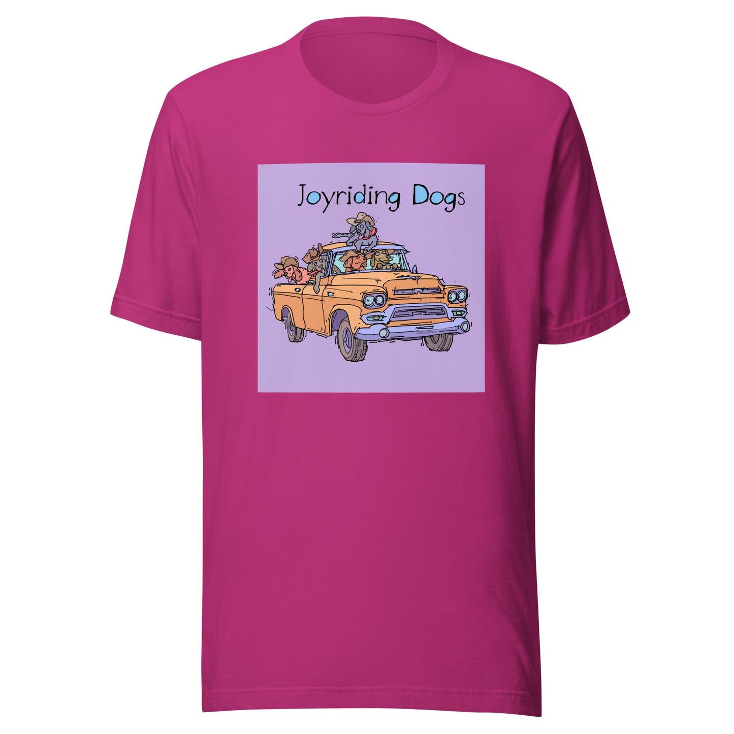 Cowboy Joyriding Dogs - Yellow Pickup - Unisex t-shirt