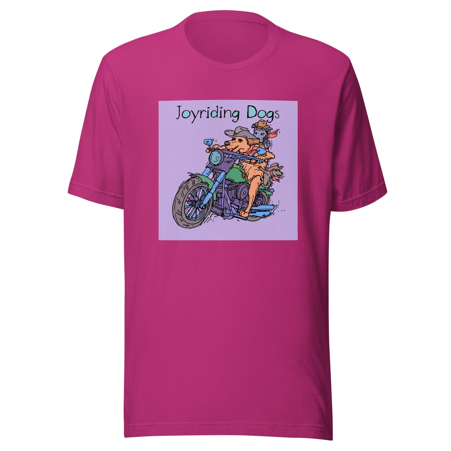 Cowboy Joyriding Dogs - Two Riders Green Motorcycle - Unisex t-shirt