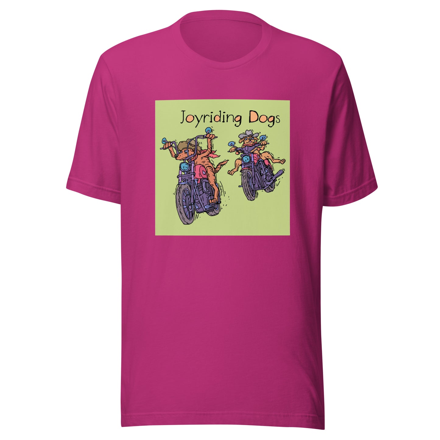 Cowboy Joyriding Dogs - Two Motorcycles - Unisex t-shirt