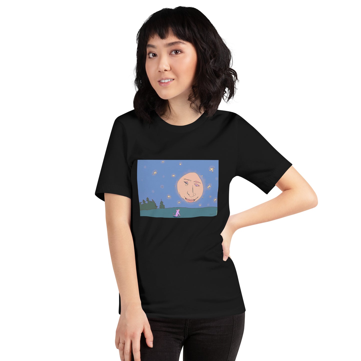 Quiet Conversation with the Moon - Unisex t-shirt