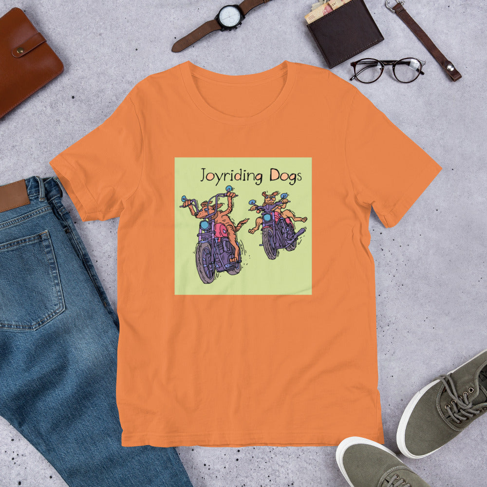 Joyriding Dogs - Two Motorcycles - Unisex t-shirt