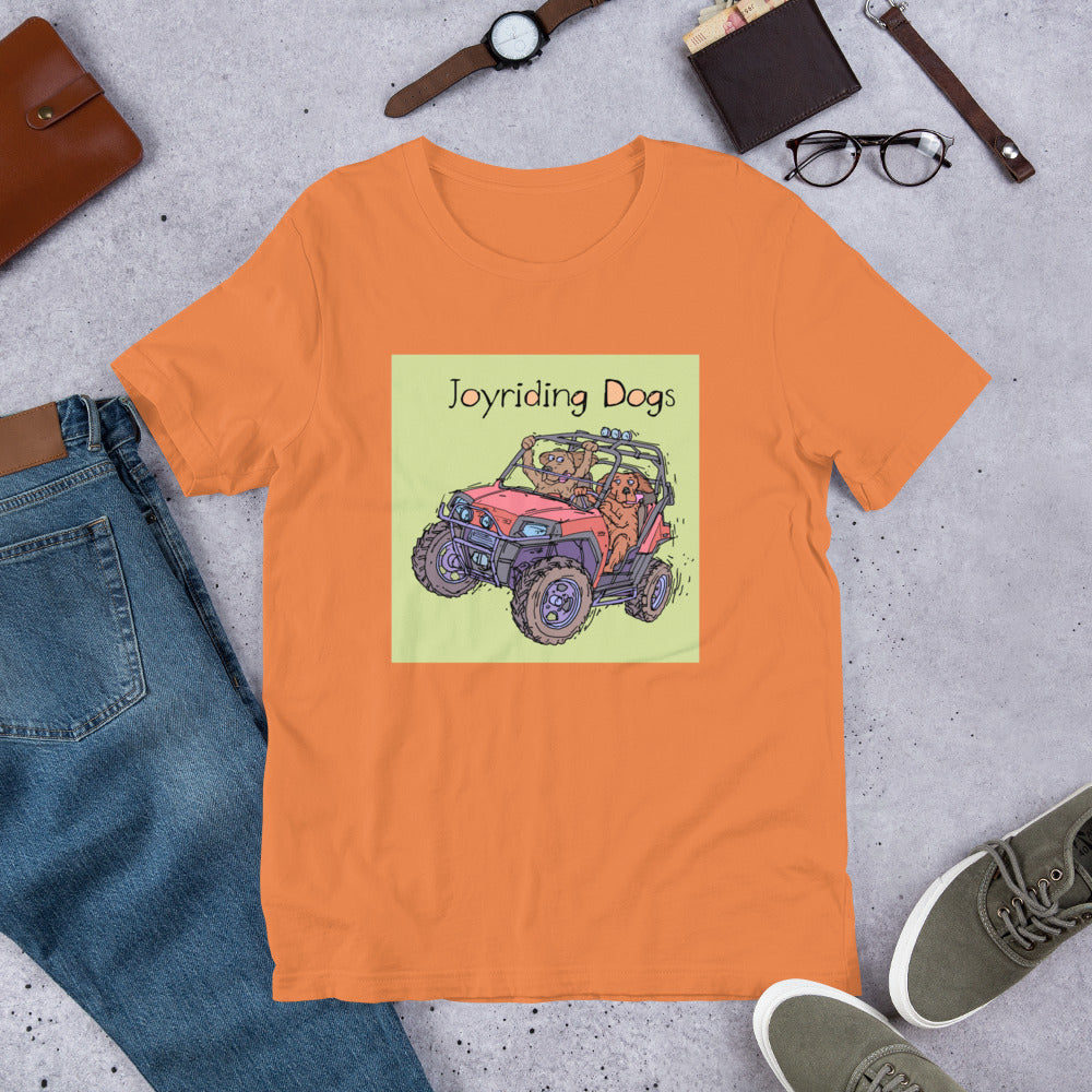 Joyriding Dogs - Two Riders in one Red ATV - Unisex t-shirt