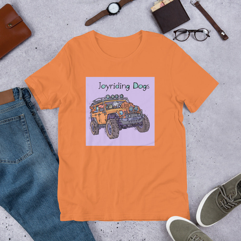 Joy Riding Dogs - Yellow Jeep - Unisex t-shirt