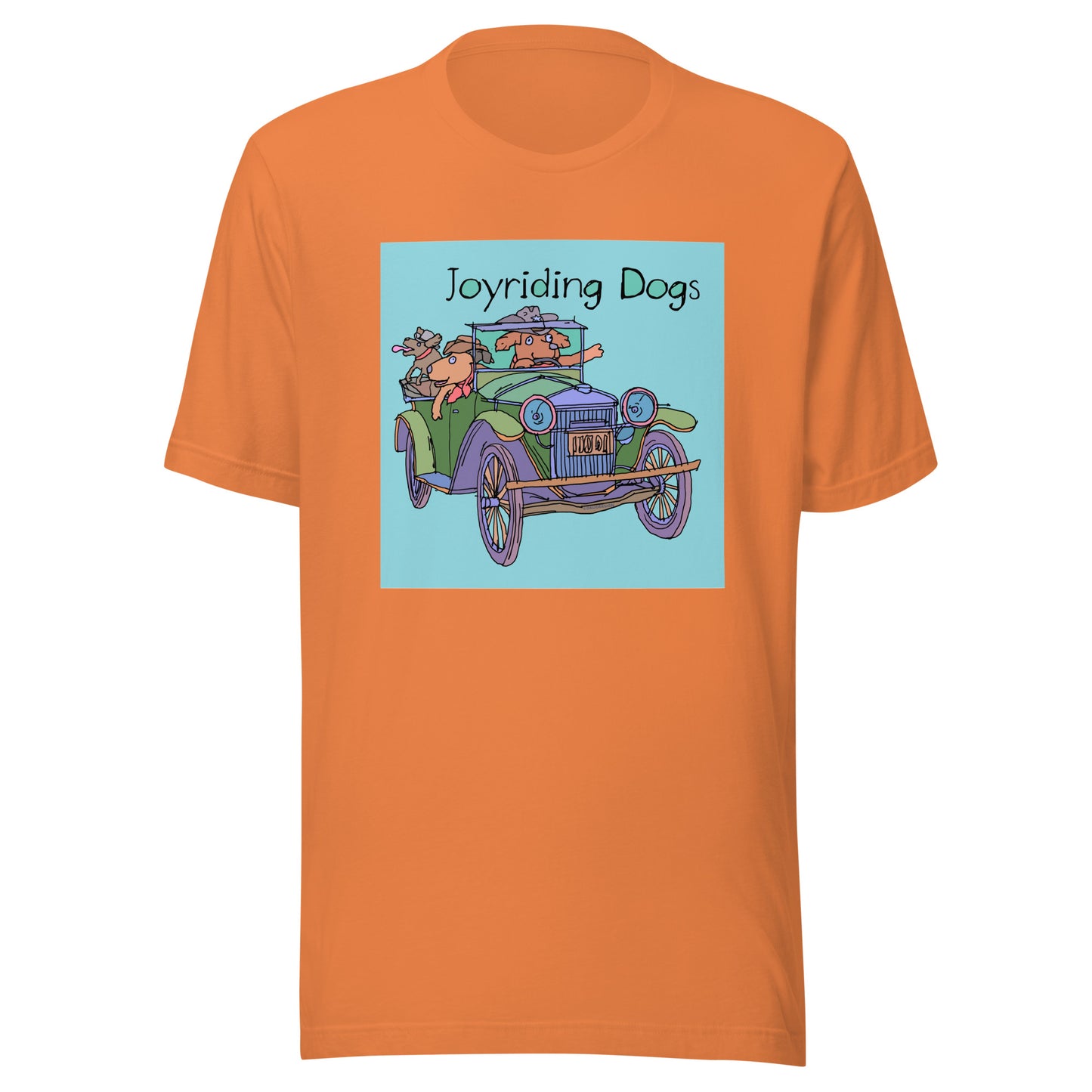 Cowboy Joyriding Dogs - Green Car - Unisex t-shirt