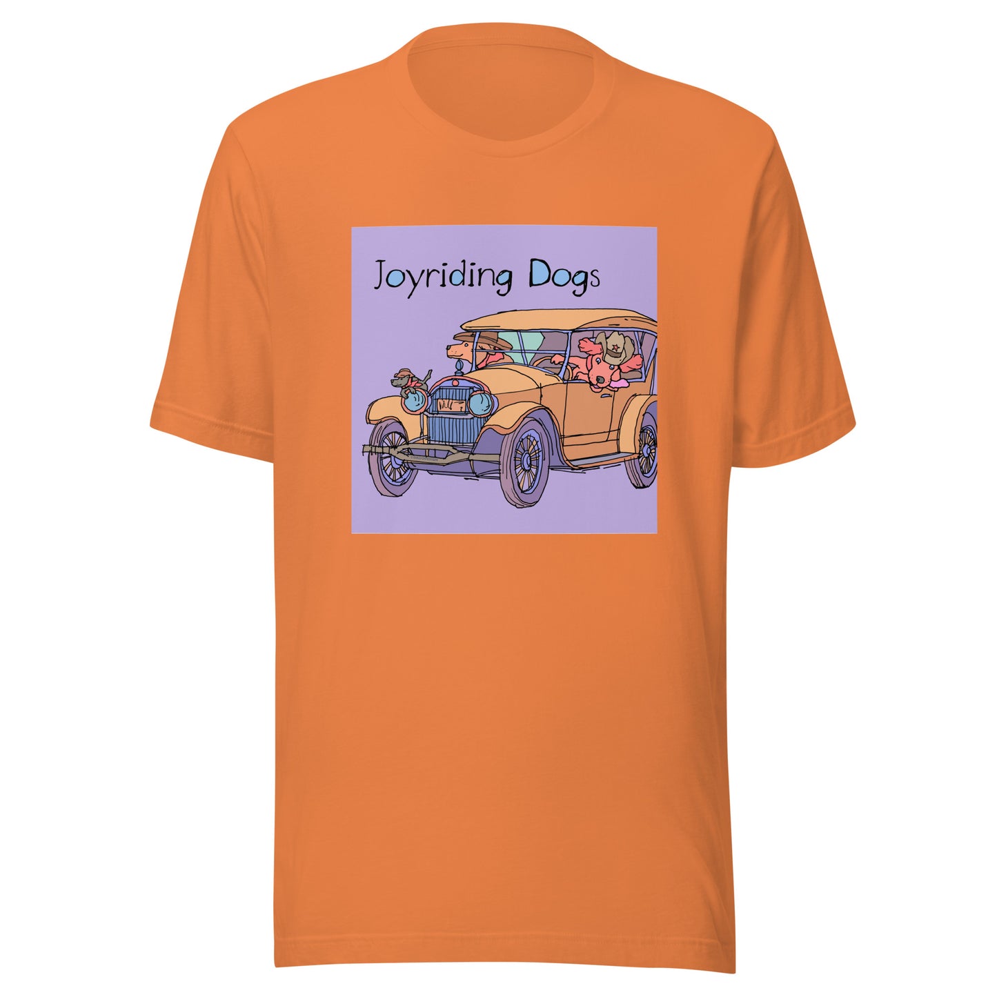 Cowboy Joyriding Dogs - Yellow Car - Unisex t-shirt