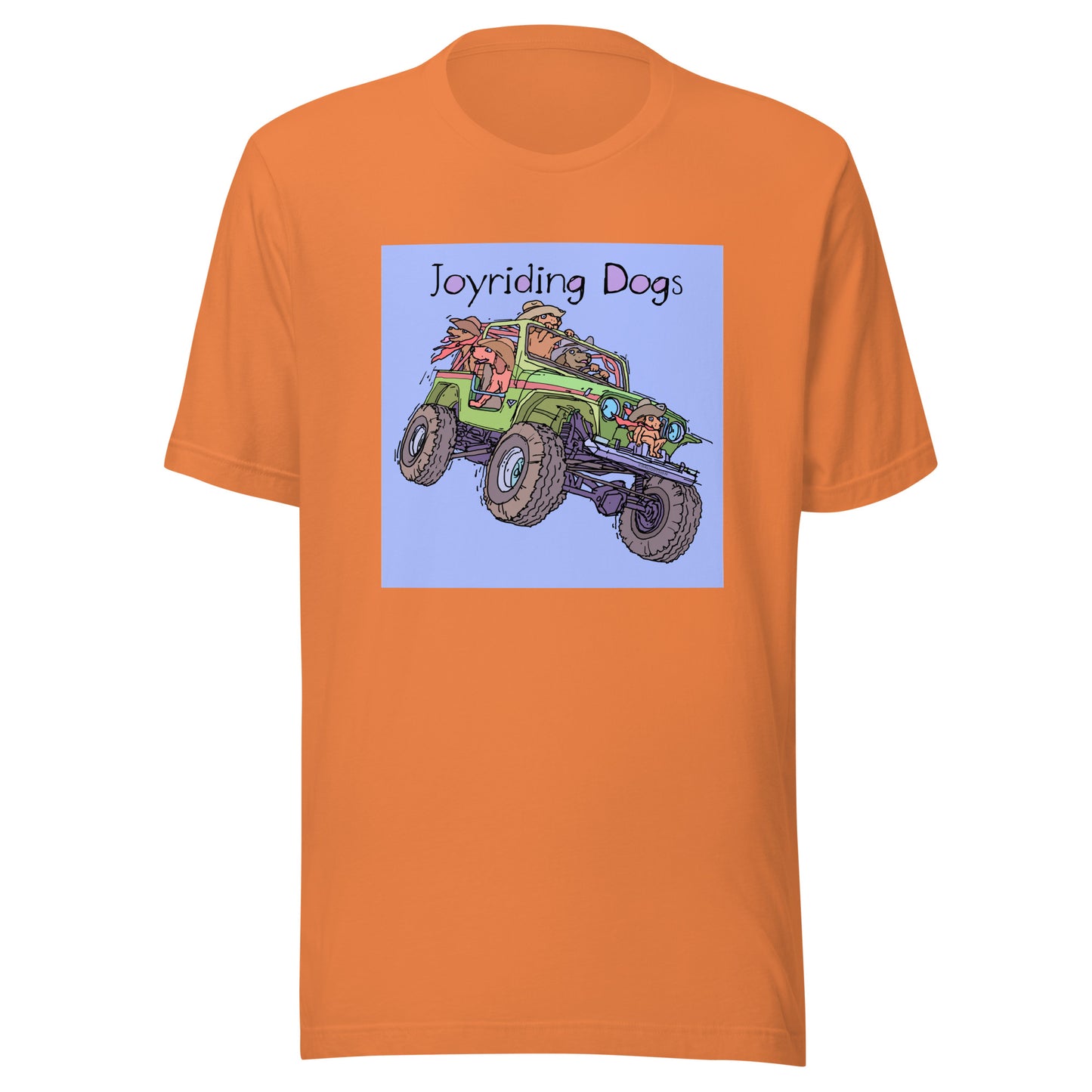 Cowboy Joyriding Dogs - Green Jeep - Unisex t-shirt