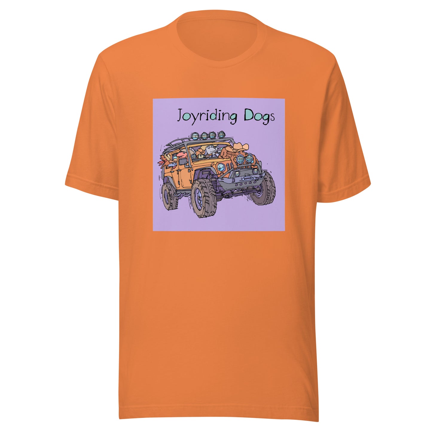 Cowboy Joyriding Dogs - Yellow Jeep - Unisex t-shirt