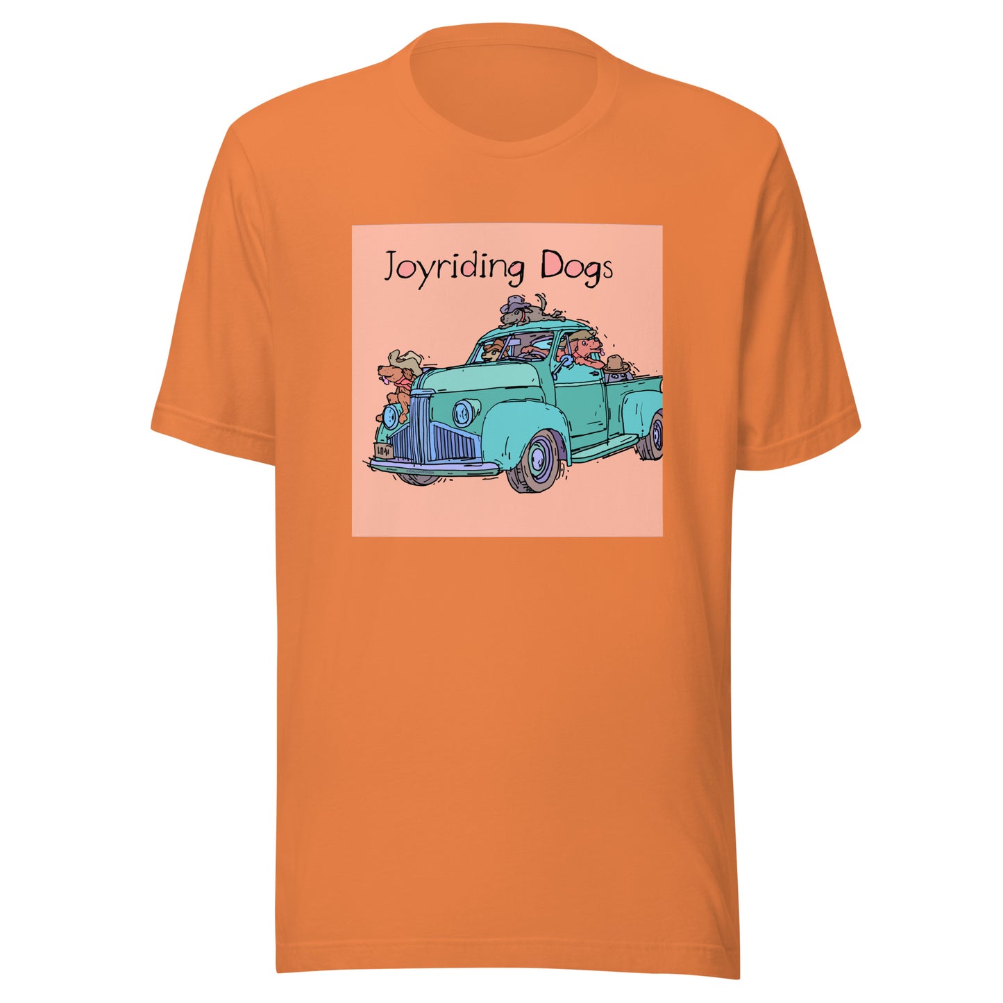 Cowboy Joyriding Dogs - Green Pickup - Unisex t-shirt