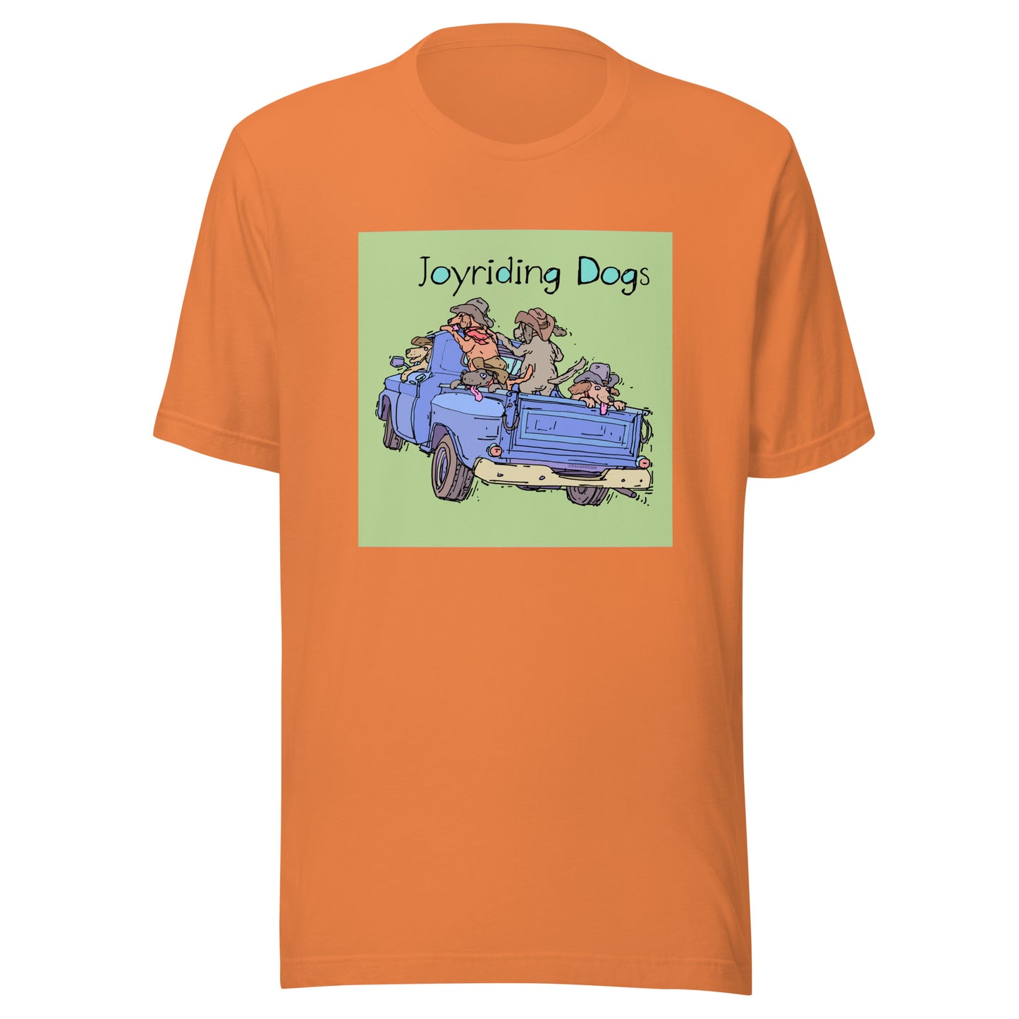 Cowboy Joyriding Dogs - Blue Pickup - Unisex t-shirt