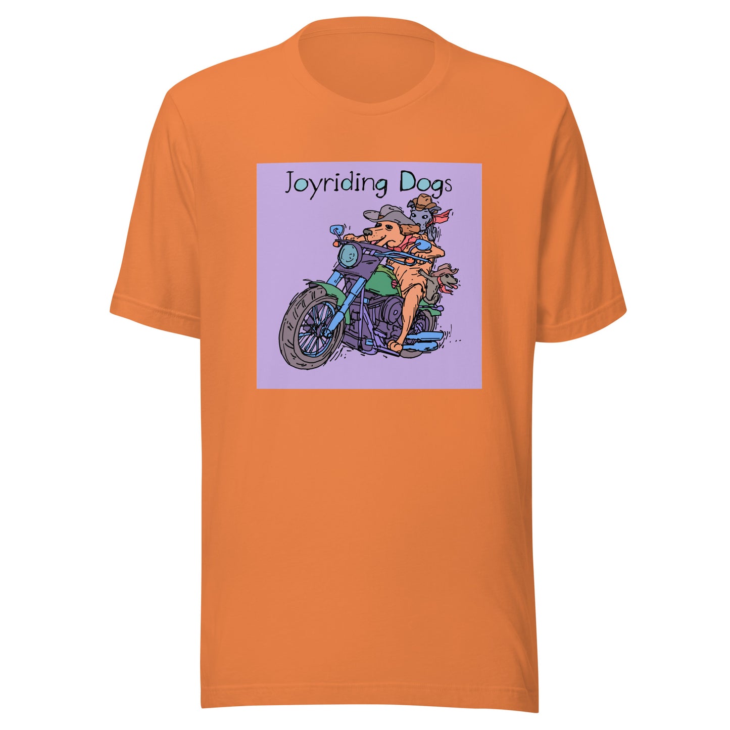 Cowboy Joyriding Dogs - Two Riders Green Motorcycle - Unisex t-shirt