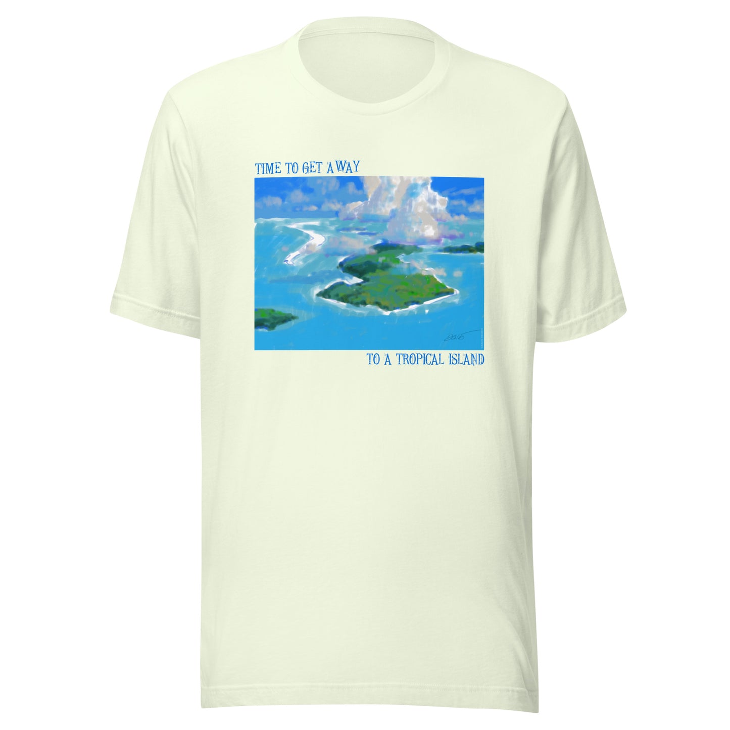 Time to Get Away - Island - Dark Font - Unisex t-shirt