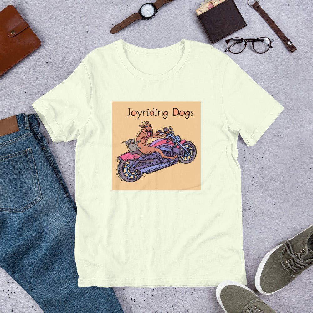 Joyriding Dogs - Two Riders Red Motorcycle - Unisex t-shirt