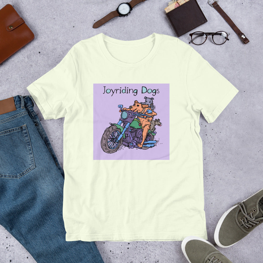Joyriding Dogs - Two Riders Green Motorcycle - Unisex t-shirt