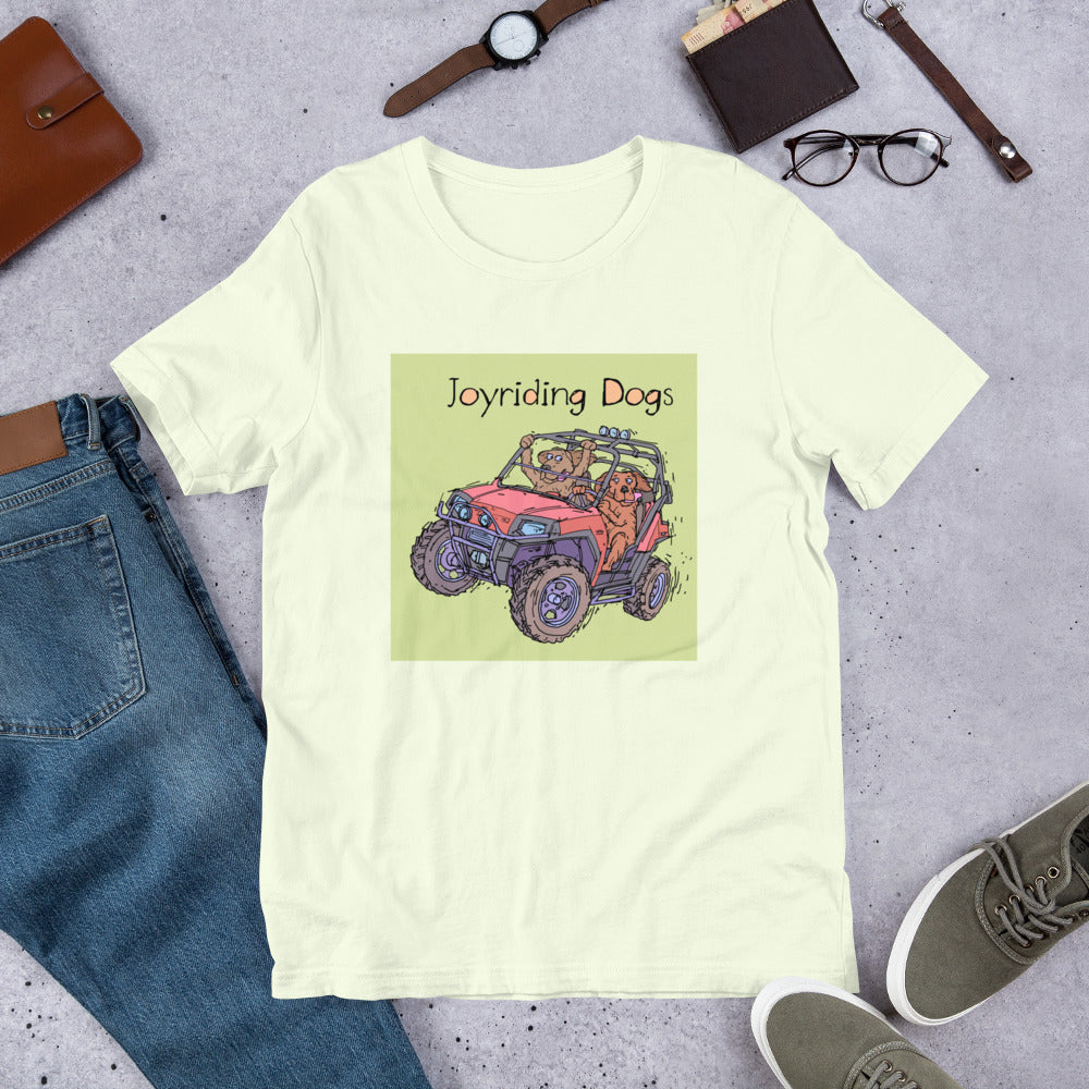 Joyriding Dogs - Two Riders in one Red ATV - Unisex t-shirt