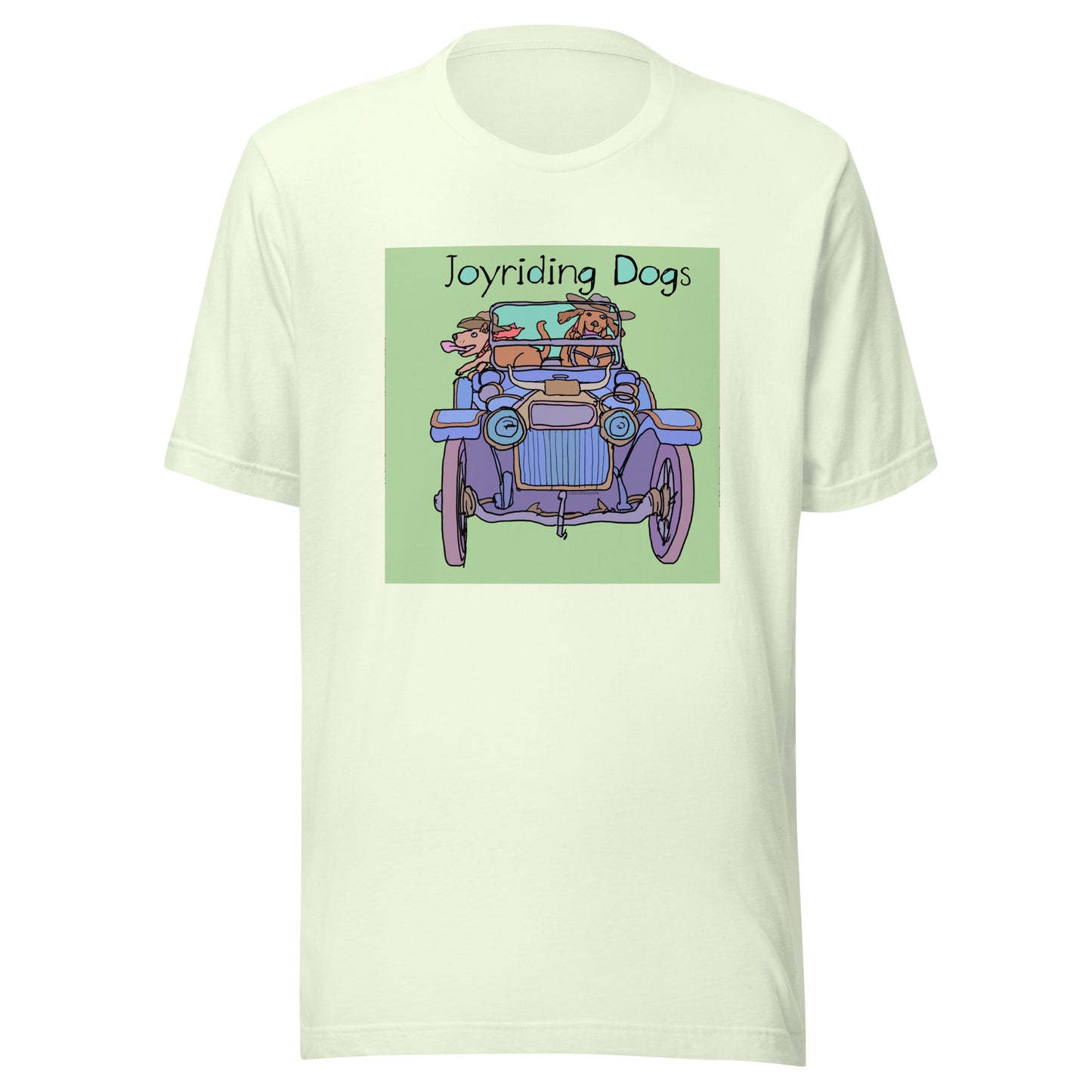 Cowboy Joyriding Dogs - Blue Car - Unisex t-shirt