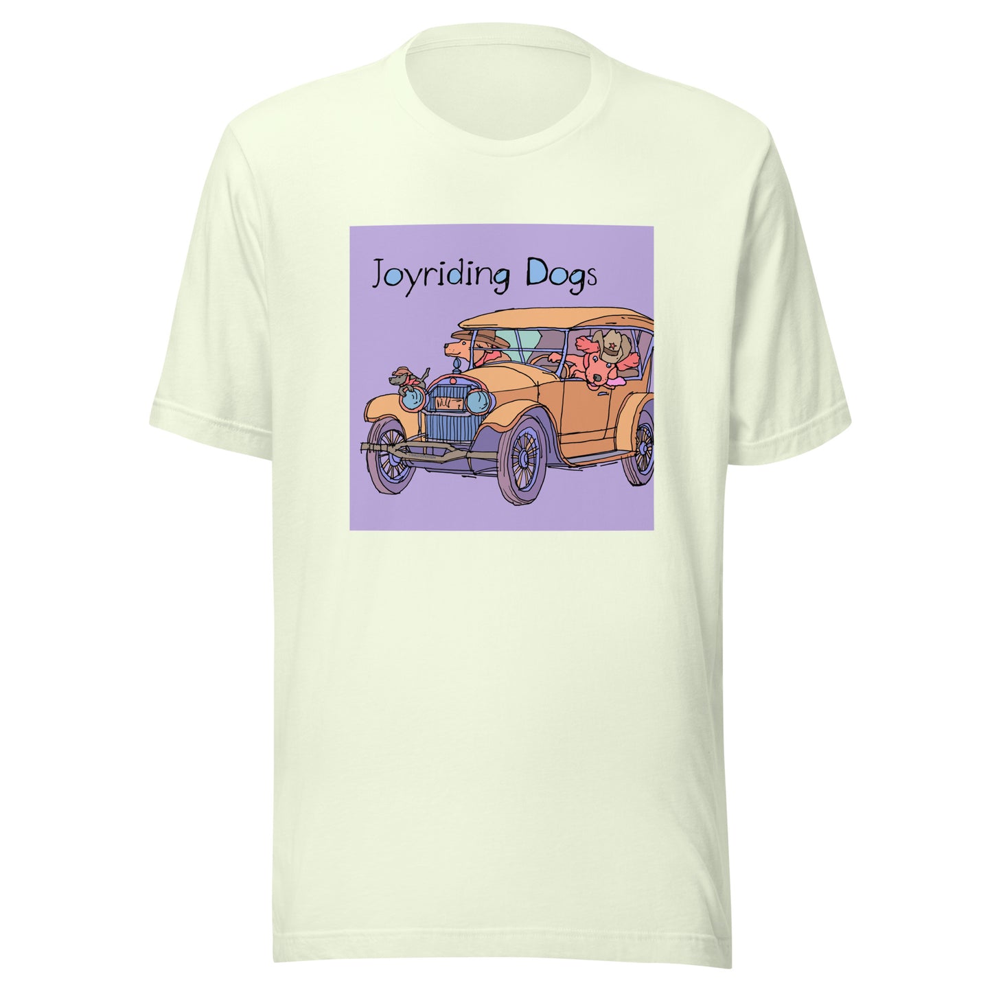 Cowboy Joyriding Dogs - Yellow Car - Unisex t-shirt