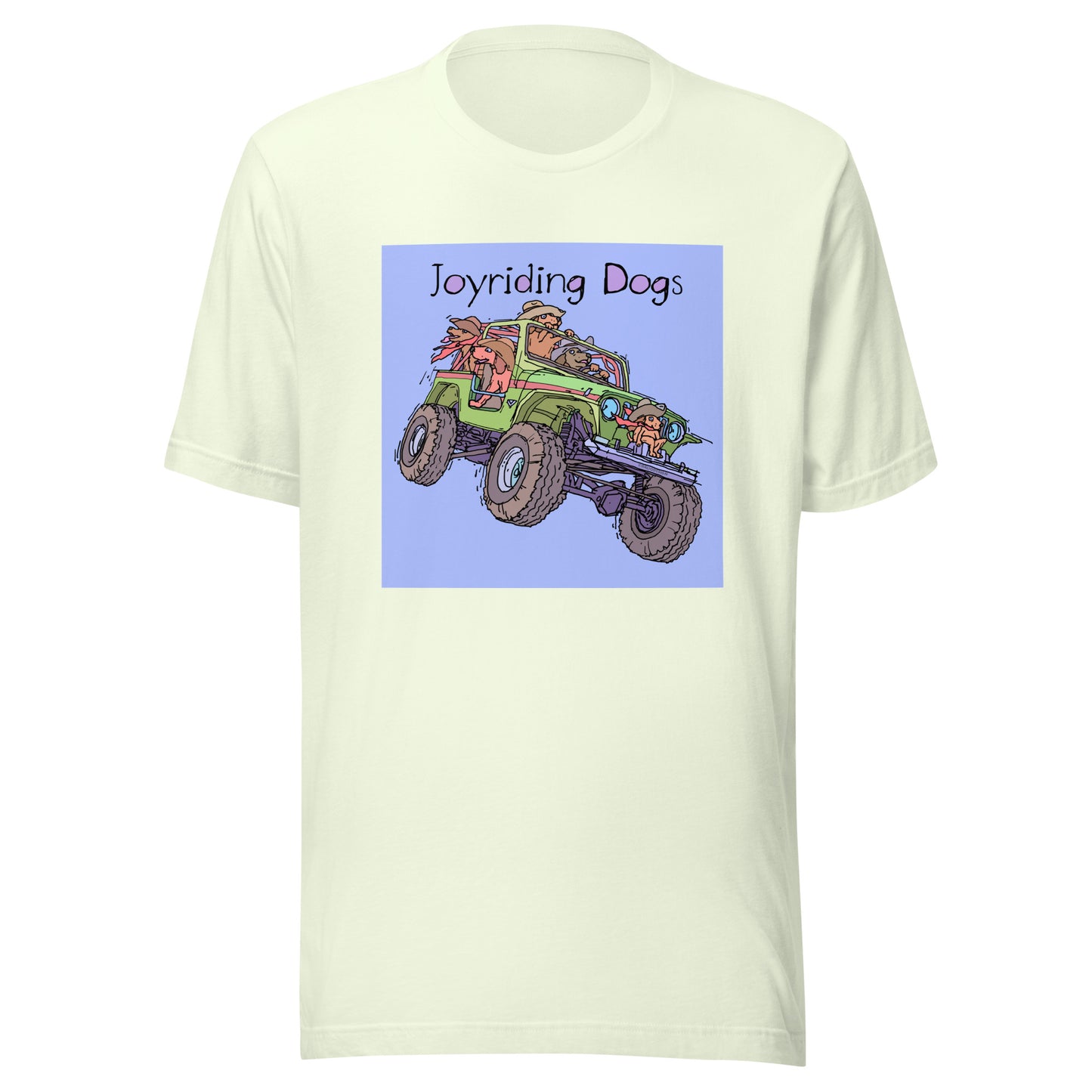 Cowboy Joyriding Dogs - Green Jeep - Unisex t-shirt